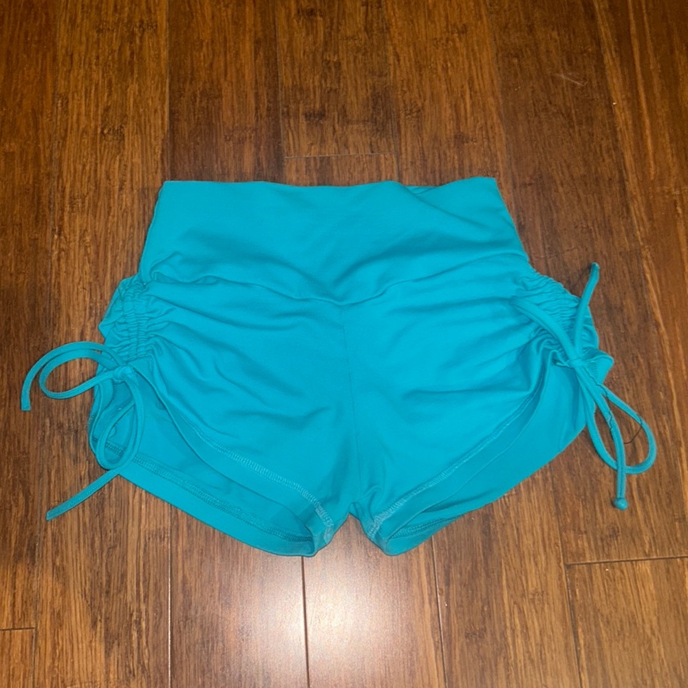 CLS Sportswear Teal Tie Light Scrunch Shorts